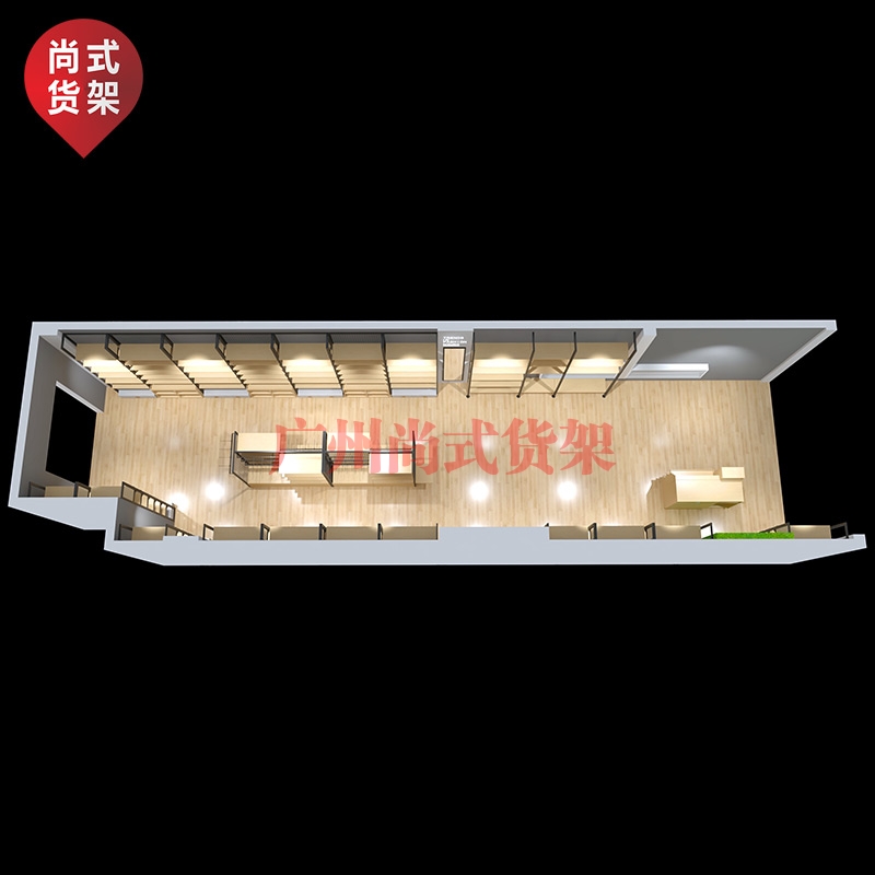 母嬰店貨架展示架-收銀臺(tái)便利店